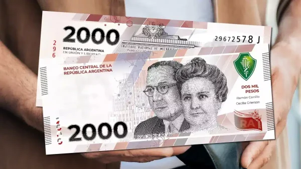 Nuevo billete de $2.000