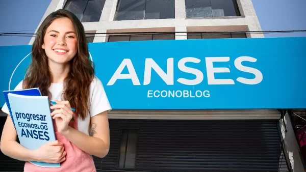 Estudiante Progresar frente a la oficina de Anses