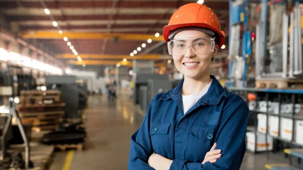 Trabajadora en su puesto laboral