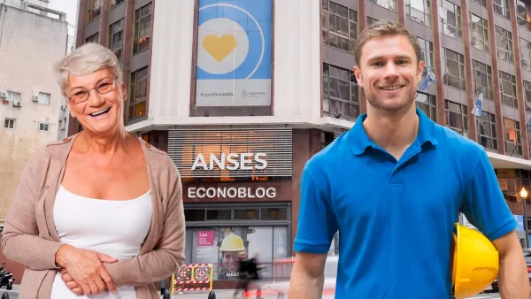 Jubilada y empleado en oficina de Anses