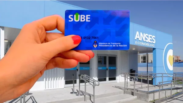 Tarjeta SUBE en delegación de Anses