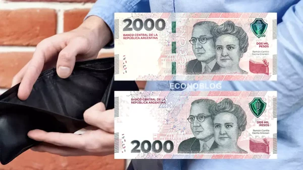 Comparación de los dos billetes de $2000