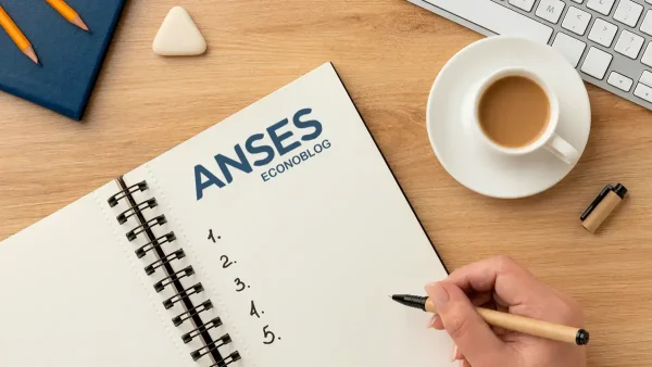 Cuaderno de la Anses con listado