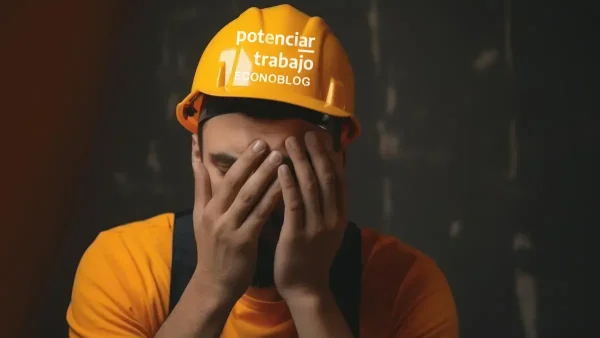 Beneficiario de Potenciar Trabajo triste