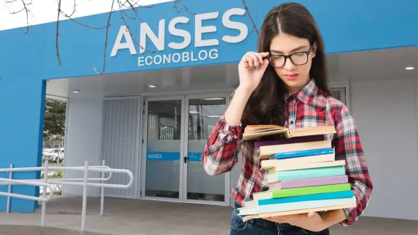 Estudiante en oficina de Anses