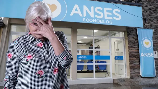 Jubilada triste en Anses