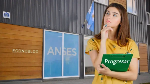 Estudiante Progresar pensando en oficina de Anses