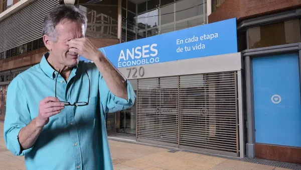 Jubilado triste en Anses