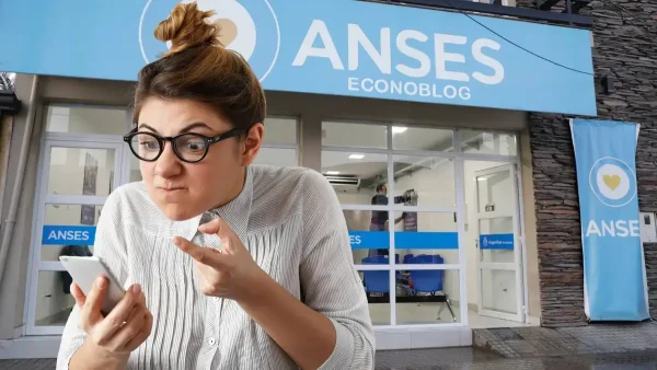 Mujer enojada en Anses