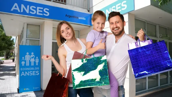 Familia de la AUH de compras en Anses