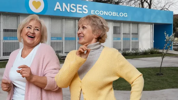 Jubiladas bailando en Anses