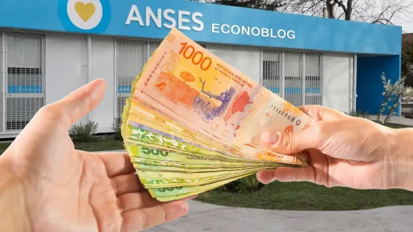 Manos con pesos en Anses