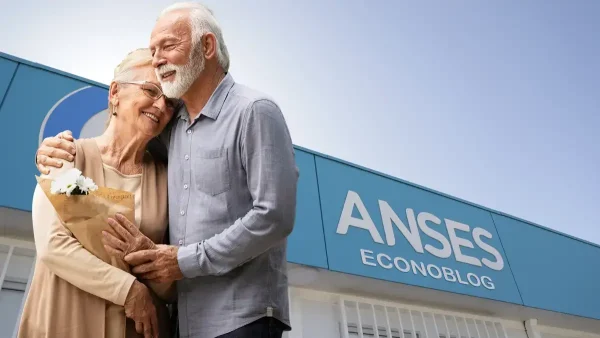 Jubilados abrazados en Anses
