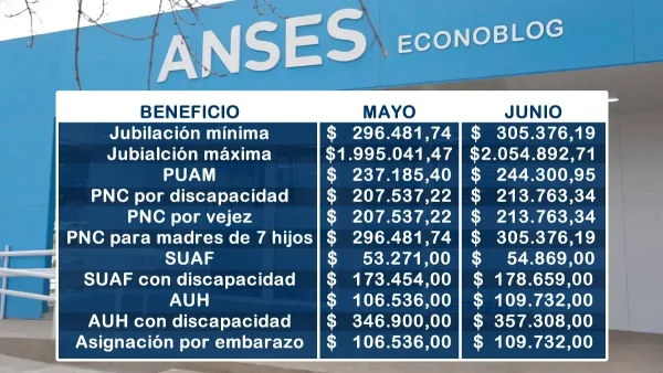 Importes para junio de 2025