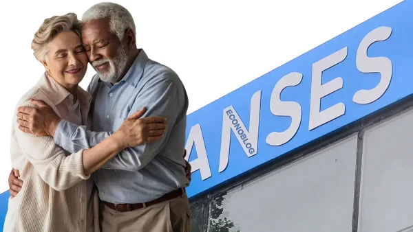 Jubilados de Anses felices y abrazados