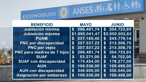 Montos para junio de 2025