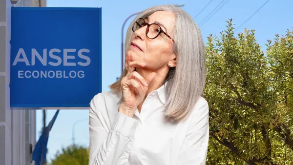 Jubilada pensando en Anses