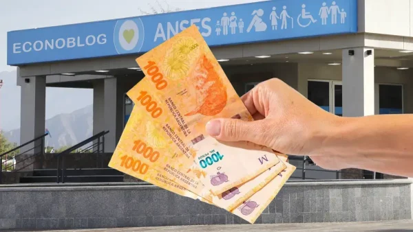 Mano con pesos frente a Anses