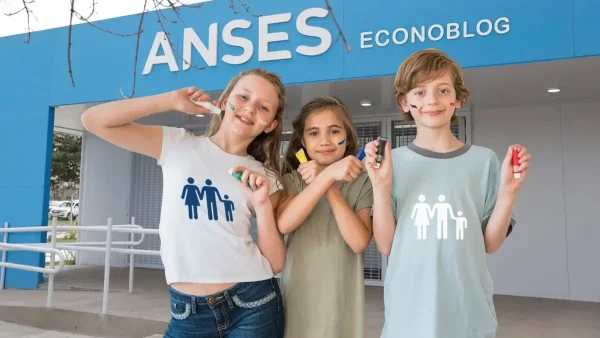 Chicos del SUAF frente a Anses