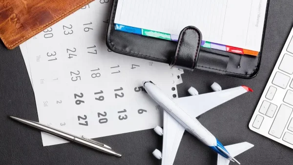 Planeando vacaciones con un calendario