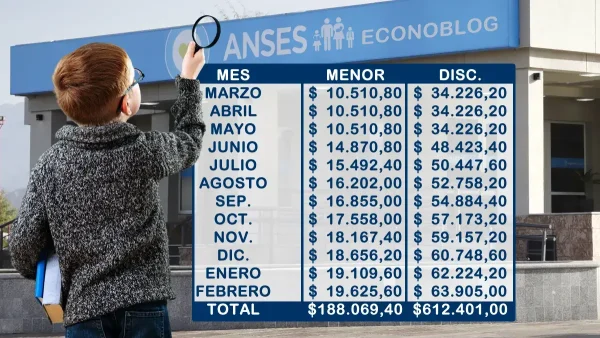 Valores de la Libreta de AUH