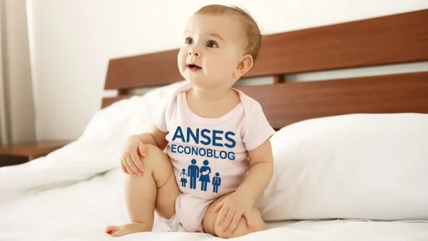 Bebé de la AUH con ropa de Anses