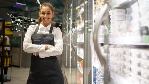 Empleada de comercio en supermercado