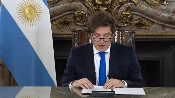 Javier Milei en cadena nacional