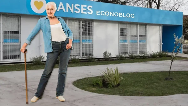 Jubilada contenta en Anses