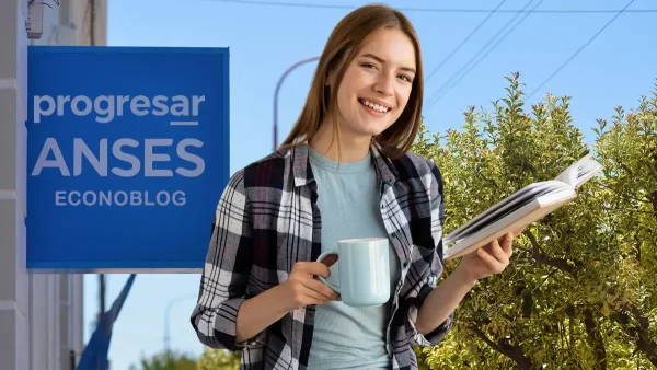 Estudiante de Progresar en oficina de Anses