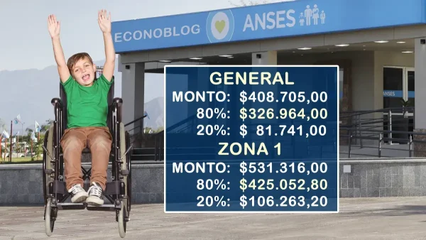 AUH con discapacidad en enero de 2026