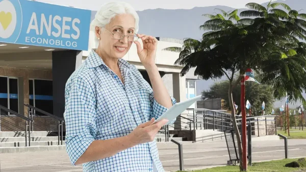 Jubilada con papel en Anses