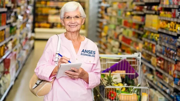 Jubilada de Anses en el supermercado